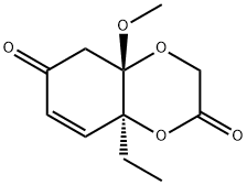 1,4-Benzodioxin-2,6(3H,5H)-dione,8a-ethyl-4a,8a-dihydro-4a-methoxy-,(4aS,8aS)-(9CI) Struktur