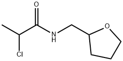 2-chloro-N-(oxolan-2-ylmethyl)propanamide Struktur