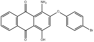 1-amino-2-(4-bromophenoxy)-4-hydroxyanthraquinone Struktur