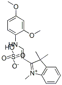 2-[2-[(2,4-dimethoxyphenyl)amino]vinyl]-1,3,3-trimethyl-3H-indolium hydrogen sulphate Struktur