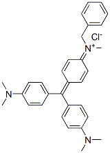 benzyl[4-[bis[p-(dimethylamino)phenyl]methylene]cyclohexa-2,5-dien-1-ylidene]methylammonium chloride Struktur