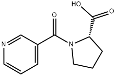 N-(Pyridine-3-carbonyl)-L-proline Struktur