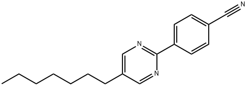 4-(5-heptylpyrimidin-2-yl)benzonitrile Struktur