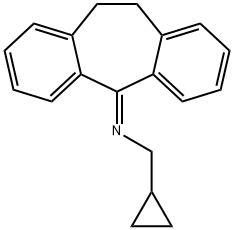 N-cyclopropylmethyl-10,11-dihydro-5H-dibenzo-(a,d)-cyclohepten-5-imine Struktur