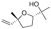 cis-alpha,alpha,5-trimethyl-5-vinyltetrahydrofuran-2-methanol Struktur