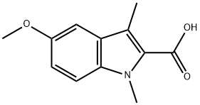 5-methoxy-1,3-dimethyl-1H-indole-2-carboxylic acid Struktur