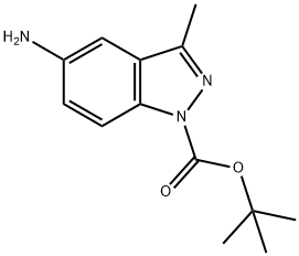 1H-Indazole-1-carboxylic acid, 5-aMino-3-Methyl-, 1,1-diMethylethyl ester Struktur