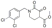 Methyl-1-(3,4-dichlorobenzyl)hexahydro-2,3-dioxo-4-pyridinecarboxylate Struktur