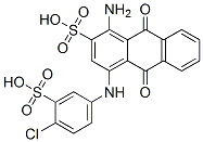 1-amino-4-[(4-chloro-3-sulphophenyl)amino]-9,10-dihydro-9,10-dioxoanthracene-2-sulphonic acid Struktur