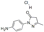 2-(4-aminophenyl)-2,4-dihydro-5-methyl-3H-pyrazol-3-one monohydrochloride Struktur