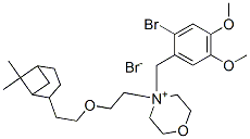 4-[(2-BROMO-4,5-DIMETHOXY-PHENYL)METHYL]-4-[2-[2-(6,6-DIMETHYLNORPINAN-2-YL)ETHOXY]ETHYL]-1-OXA-4-AZONIACYCLOHEXANE BROMIDE Struktur