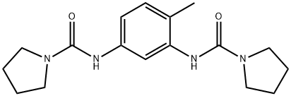 N,N'-(4-Methyl-1,3-phenylene)bis(1-pyrrolidinecarboxamide) Struktur