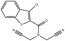 Benzo[b]thiophene-2-carboxamide, 3-chloro-N,N-bis(cyanomethyl)- (9CI) Struktur