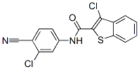 Benzo[b]thiophene-2-carboxamide, 3-chloro-N-(3-chloro-4-cyanophenyl)- (9CI) Struktur