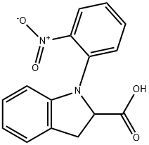 1-(2-nitrophenyl)indoline-2-carboxylic acid Struktur