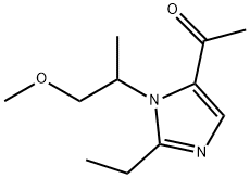 Ethanone, 1-[2-ethyl-1-(2-methoxy-1-methylethyl)-1H-imidazol-5-yl]- (9CI) Struktur