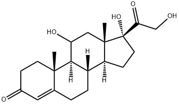 11-alpha,17-alpha,21-trihydroxypregn-4-ene-3,20-dione Struktur