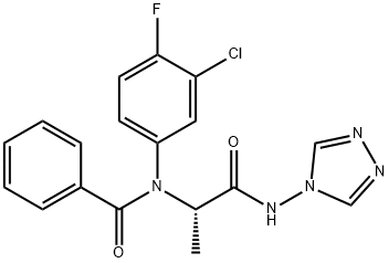 Benzamide, N-(3-chloro-4-fluorophenyl)-N-[1-methyl-2-oxo-2-(4H-1,2,4-triazol-4-ylamino)ethyl]-, (S)- (9CI) Struktur