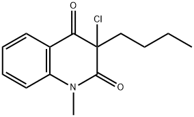 2,4(1H,3H)-Quinolinedione,  3-butyl-3-chloro-1-methyl- Struktur