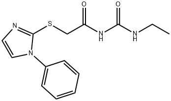 1-Ethyl-3-[[(1-phenyl-1H-imidazol-2-yl)thio]acetyl]urea Struktur