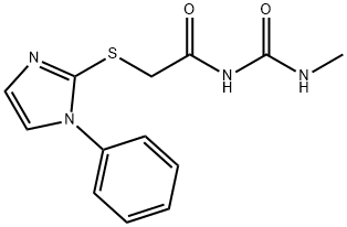 1-Methyl-3-[[(1-phenyl-1H-imidazol-2-yl)thio]acetyl]urea Struktur