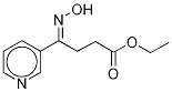 5-Hydroxyimino-5-(3-pyridyl)butanoic Acid Ethyl Ester Struktur