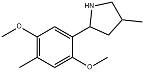 Pyrrolidine, 2-(2,5-dimethoxy-4-methylphenyl)-4-methyl- (9CI) Struktur