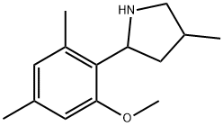 Pyrrolidine, 2-(2-methoxy-4,6-dimethylphenyl)-4-methyl- (9CI) Struktur