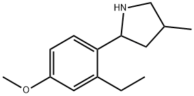 Pyrrolidine, 2-(2-ethyl-4-methoxyphenyl)-4-methyl- (9CI) Struktur