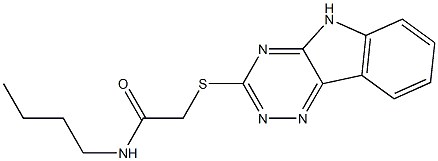 Acetamide, N-butyl-2-(2H-1,2,4-triazino[5,6-b]indol-3-ylthio)- (9CI) Struktur