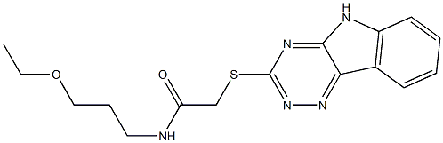 Acetamide, N-(3-ethoxypropyl)-2-(2H-1,2,4-triazino[5,6-b]indol-3-ylthio)- (9CI) Struktur