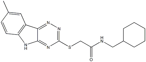 Acetamide, N-(cyclohexylmethyl)-2-[(8-methyl-2H-1,2,4-triazino[5,6-b]indol-3-yl)thio]- (9CI) Struktur