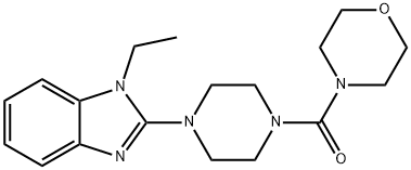 Piperazine, 1-(1-ethyl-1H-benzimidazol-2-yl)-4-(4-morpholinylcarbonyl)- (9CI) Struktur