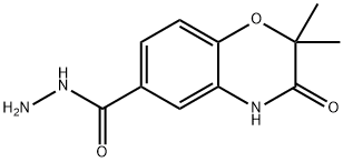 2H-1,4-Benzoxazine-6-carboxylicacid,3,4-dihydro-2,2-dimethyl-3-oxo-,hydrazide(9CI) Struktur