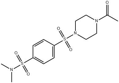 Piperazine, 1-acetyl-4-[[4-[(dimethylamino)sulfonyl]phenyl]sulfonyl]- (9CI) Struktur