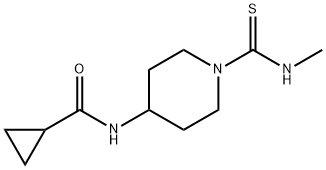 Cyclopropanecarboxamide, N-[1-[(methylamino)thioxomethyl]-4-piperidinyl]- (9CI) Struktur