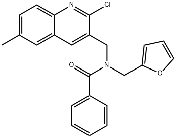 Benzamide, N-[(2-chloro-6-methyl-3-quinolinyl)methyl]-N-(2-furanylmethyl)- (9CI) Struktur