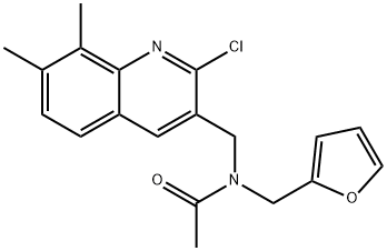 Acetamide, N-[(2-chloro-7,8-dimethyl-3-quinolinyl)methyl]-N-(2-furanylmethyl)- (9CI) Struktur