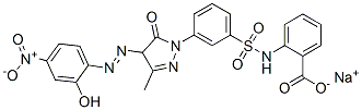 sodium 2-[[[3-[4,5-dihydro-4-[(2-hydroxy-4-nitrophenyl)azo]-3-methyl-5-oxo-1H-pyrazol-1-yl]phenyl]sulphonyl]amino]benzoate Struktur