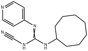 2-Cyano-1-cyclooctyl-3-(4-pyridyl)guanidine Struktur