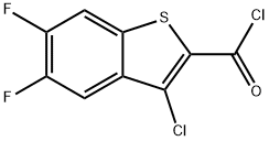 3-CHLORO-5,6-DIFLUORO-1-BENZOTHIOPHENE-2-CARBONYL CHLORIDE Struktur