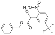 Benzyl ɑ-cyano-2-nitro-5-(trifluoromethyl)phenylacetate, 95% Struktur