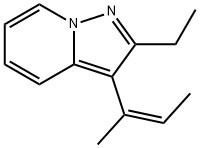 Pyrazolo[1,5-a]pyridine, 2-ethyl-3-[(1Z)-1-methyl-1-propenyl]- (9CI) Struktur