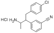 3-(3-amino-1-(4-chlorophenyl)butan-2-yl)benzonitrile  HCl salt Struktur