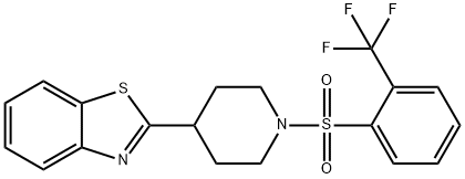 Piperidine, 4-(2-benzothiazolyl)-1-[[2-(trifluoromethyl)phenyl]sulfonyl]- (9CI) Struktur