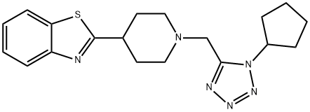 Benzothiazole, 2-[1-[(1-cyclopentyl-1H-tetrazol-5-yl)methyl]-4-piperidinyl]- (9CI) Struktur