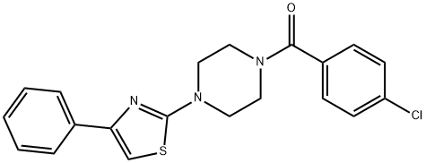 Piperazine, 1-(4-chlorobenzoyl)-4-(4-phenyl-2-thiazolyl)- (9CI) Struktur