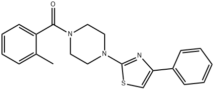 Piperazine, 1-(2-methylbenzoyl)-4-(4-phenyl-2-thiazolyl)- (9CI) Struktur