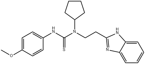 Thiourea, N-[2-(1H-benzimidazol-2-yl)ethyl]-N-cyclopentyl-N-(4-methoxyphenyl)- (9CI) Struktur