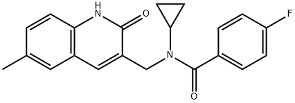 Benzamide, N-cyclopropyl-N-[(1,2-dihydro-6-methyl-2-oxo-3-quinolinyl)methyl]-4-fluoro- (9CI) Struktur